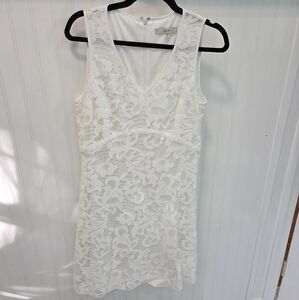 Lark & Ro White Sleevless Dress